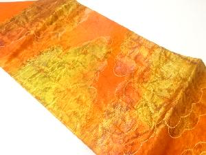 雲模様織出し名古屋帯